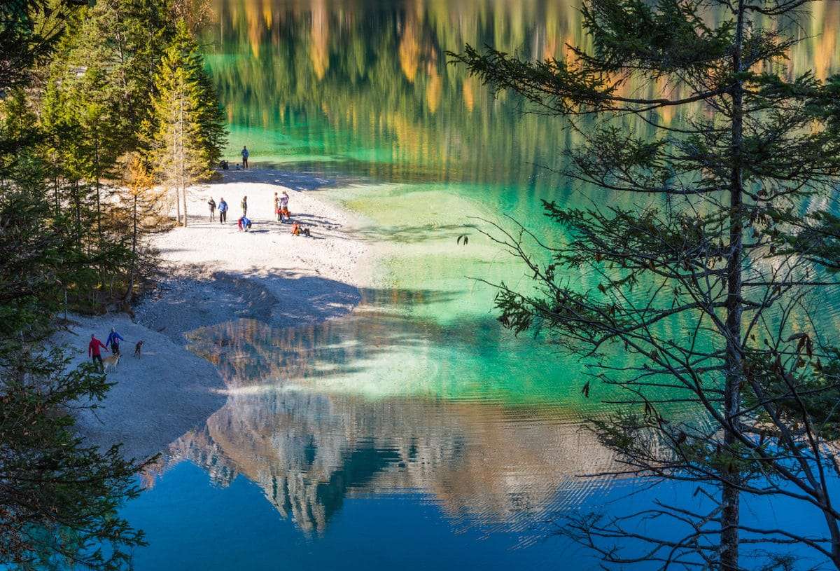 Autumnal,View,Of,The,Typical,Tovel,Lake,,Val,Di,Non,