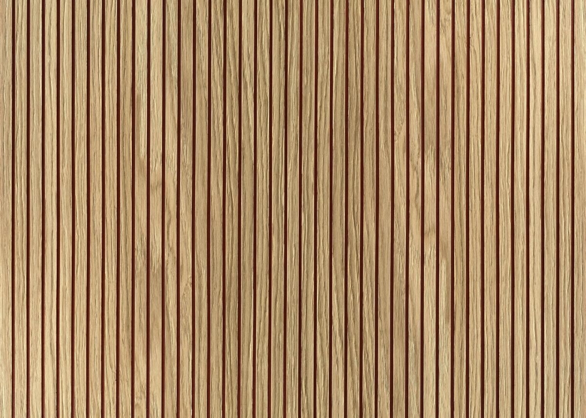 Riserva 03 - Rovere fiammato su mdf rosso